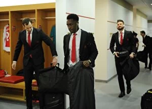 Images Dated 14th February 2016: Danny Welbeck Gears Up for Arsenal vs. Leicester City Showdown (2015-16)