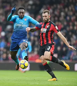 AFC Bournemouth V Arsenal 2017-18 Prints: Danny Welbeck Outsmarts Steve Cook: A Premier League Battle