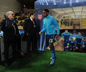 Monaco V Arsenal 2014/15 Prints: Danny Welbeck Prepares for Arsenal's UEFA Champions League Showdown against AS Monaco