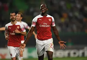 Sporting Lisbon V Arsenal 2018-19 Prints: Danny Welbeck Scores for Arsenal in Sporting Lisbon Showdown, Europa League 2018-19