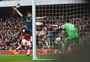 Arsenal V Southampton 2017-18 Prints: Danny Welbeck Scores Arsenal's Third Goal Against Southampton (April 2018)