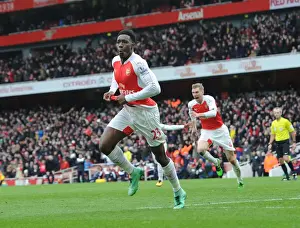 Arsenal V Leicester City 2015-16 Prints: Danny Welbeck Scores Arsenal's Second Goal: Arsenal FC vs Leicester City (February 14)