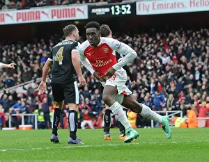 Arsenal V Leicester City 2015-16 Prints: Danny Welbeck Scores Arsenal's Second Goal Against Leicester City (2015-16)