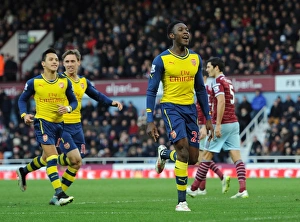 West Ham United V Arsenal 2014-15 Prints: Danny Welbeck Scores Arsenal's Second Goal vs. West Ham United (2014-15)