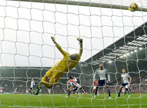 West Bromwich Albion V Arsenal 2014/15 Prints: Danny Welbeck Scores Against Ben Foster: West Bromwich Albion vs. Arsenal (2014/15)