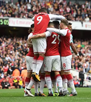 Arsenal V AFC Bournemouth 2017-18 Prints: Danny Welbeck Scores First Goal for Arsenal: Arsenal 1-0 AFC Bournemouth