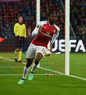 CSKA Moscow V Arsenal 2017-18 Prints: Danny Welbeck Scores First Goal: Arsenal's Europa League Triumph over CSKA Moscow (April 2018)