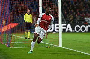 CSKA Moscow V Arsenal 2017-18 Prints: Danny Welbeck Scores First Goal: Arsenal's Europa League Triumph over CSKA Moscow (April 2018)