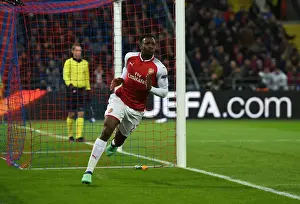 CSKA Moscow V Arsenal 2017-18 Prints: Danny Welbeck Scores First Goal: Arsenal's Europa League Triumph over CSKA Moscow (April 2018)