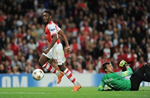 Arsenal V Galatasaray 2014/15 Champions League Prints: Danny Welbeck Scores His Fourth Goal Against Galatasaray
