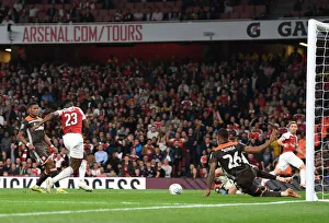 Arsenal V Brentford - Carabao Cup 2018-19 Prints: Danny Welbeck Scores Second Goal: Arsenal vs. Brentford, Carabao Cup 2018-19