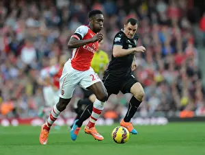 Arsenal V Burnley 2014/15 Prints: Danny Welbeck Scores the Winner: Arsenal Triumph Over Burnley in 2014/15 Premier League