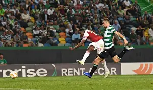 Sporting Lisbon V Arsenal 2018-19 Prints: Danny Welbeck Scores the Winner: Arsenal Triumphs Over Sporting CP in Europa League
