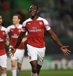 Sporting Lisbon V Arsenal 2018-19 Prints: Danny Welbeck Scores the Winning Goal: Arsenal's Europa League Triumph over Sporting Lisbon