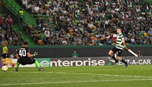 Sporting Lisbon V Arsenal 2018-19 Prints: Danny Welbeck Scores the Winning Goal: Arsenal's Europa League Victory over Sporting CP