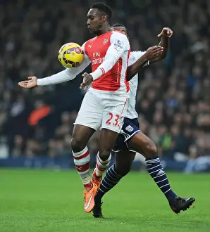 West Bromwich Albion V Arsenal 2014/15 Prints: Danny Welbeck vs. Andre Wisdom: A Battle at The Hawthorns - Arsenal vs