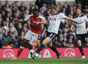 Images Dated 30th April 2017: Danny Welbeck vs. Jan Vertonghen: Intense Battle in the Premier League Clash Between Tottenham