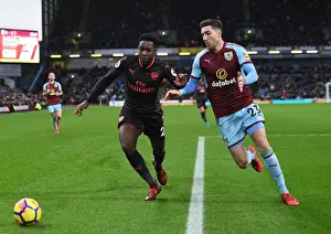 Burnley V Arsenal 2017-18 Prints: Danny Welbeck vs. Stephen Ward: Clash at Turf Moor - Burnley vs