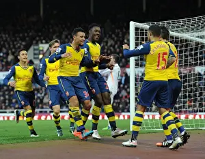 West Ham United V Arsenal 2014-15 Prints: Danny Welbeck's Brace: Arsenal's Victory Over West Ham United (2014-15)