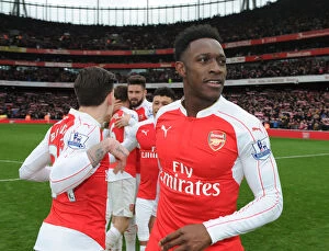 Images Dated 14th February 2016: Danny Welbeck's Emotional Reaction: Arsenal vs Leicester City, Premier League 2015-16