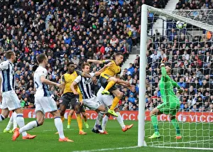 West Bromwich Albion V Arsenal 2016-17 Prints: Danny Welbeck's Header Hits the Crossbar: West Bromwich Albion vs