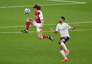 David Luiz Fends Off Mahrez: Arsenal vs Manchester City, Premier League 2021 (Behind Closed Doors)
