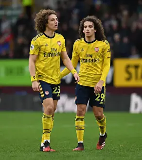 Burnley V Arsenal 2019-20 Prints: David Luiz and Matteo Guendouzi in Action: Burnley vs Arsenal, Premier League 2019-20