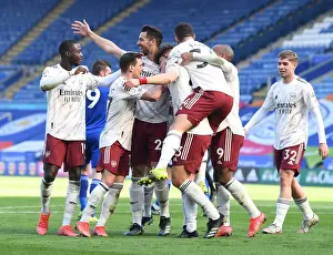 David Luiz Scores the Winning Goal in Empty King Power Stadium: Arsenal's Triumph over Leicester City (2020-21)