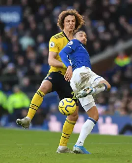 Everton V Arsenal 2019-20 Prints: David Luiz vs. Cenk Tosun: Intense Clash Between Everton and Arsenal in Premier League