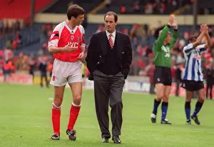 David O Leary talks to Arsenal Manager George Graham after the game