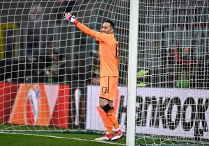 AC Milan V Arsenal 2017-18 Prints: David Ospina in Action: Arsenal vs. AC Milan, UEFA Europa League 2018