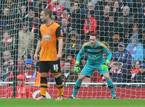 David Ospina (Arsenal). Arsenal 0: 0 Hull City. FA Cup 5th Round. Emirates Stadium
