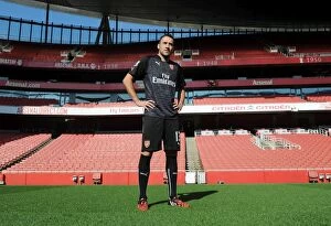 David Ospina (Arsenal). Arsenal 1st Team Photocall. Emirates Stadium, 7 / 8 / 14. Credit
