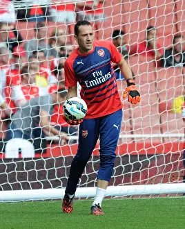 Arsenal V Manchester City 2014-15 Prints: David Ospina (Arsenal) before the match