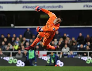 Queens Park Rangers V Arsenal 2014-15 Prints: David Ospina: Unwavering Focus in Queens Park Rangers vs Arsenal, Premier League 2015