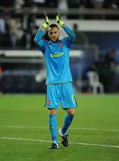Paris Saint Gernain V Arsenal 2016-17 Prints: David Ospina's Emotional Reaction: Paris Saint-Germain vs