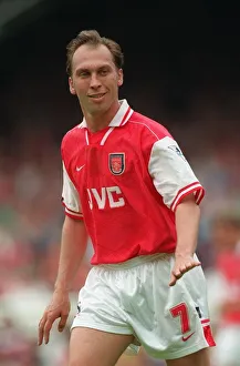 David Platt in Action for Arsenal Football Club