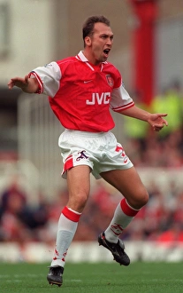 David Platt in Action for Arsenal Football Club