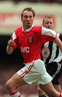 David Platt in Action for Arsenal Football Club