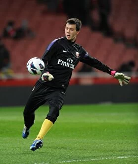 Images Dated 25th March 2013: Dejan Iliev (Arsenal) before the match. Arsenal U19 1: 0 CSKA Moscow U19. NextGen Series