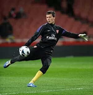 Images Dated 25th March 2013: Dejan Iliev (Arsenal) before the match. Arsenal U19 1: 0 CSKA Moscow U19. NextGen Series