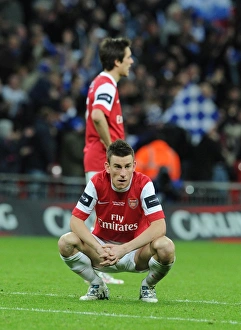 Dejected Arsenal defender Laurent Koscielny. Arsenal 1:2 Birmingham City Dejected Arsenal defender Laurent Koscielny. Arsenal 1:2 Birmingham City