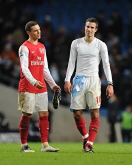 Images Dated 18th December 2011: Dejected Duo: Robin van Persie and Thomas Vermaelen, Manchester City vs
