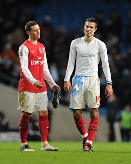 Manchester City V Arsenal 2011-12 Prints: Dejected Duo: Robin van Persie and Thomas Vermaelen