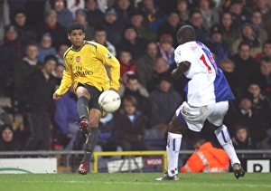 Images Dated 1st March 2007: Denilson (Arsenal) Aaron Mokoena (Blackburn)