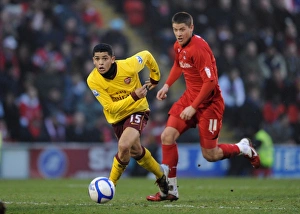 Denilson (Arsenal) Alex Revell (Orient). Leyton Orient 1:1 Arsenal. FA Cup 5th Round Denilson (Arsenal) Alex Revell (Orient). Leyton Orient 1:1 Arsenal. FA Cup 5th Round