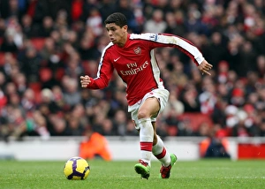 Arsenal V Aston Villa 2009-10 Prints: Denilson (Arsenal). Arsenal 3: 0 Aston Villa. Barclays Premier League. Emirates Stadium