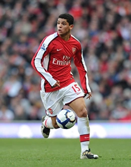 Arsenal V Burnley 2009-10 Prints: Denilson (Arsenal). Arsenal 3: 1 Burnley, Barclays Premier League, Emirates Stadium