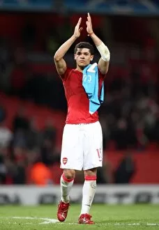 Denilson (Arsenal) claps the fans at the end of the match