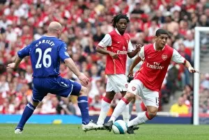 Images Dated 4th May 2008: Denilson (Arsenal) Lee Carsley (Everton)